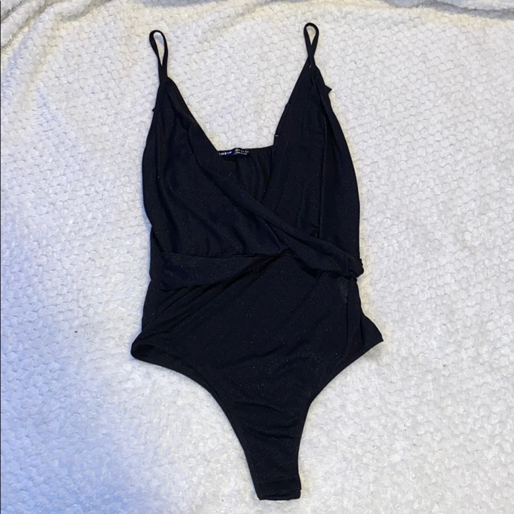 Black Crisscross Body Suit